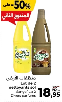 Nettoyants sol Sango – Lot de 2 x 1L