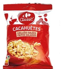 Joé Cacahuètes grillées salées Carrefour 250g