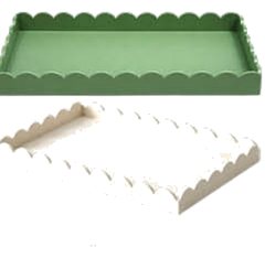 Plateau rectangulaire en bambou Blanc nuage 25x18cm Carrefour