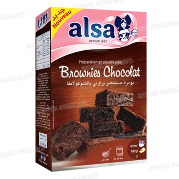 Préparation en poudre pour brownies chocolat 330g - ALSA