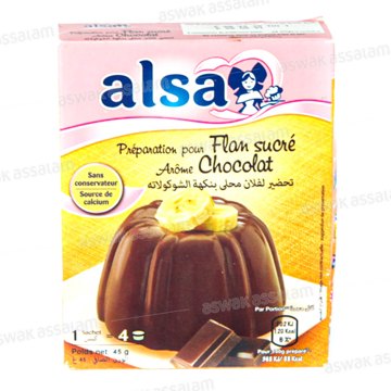 Préparation pour flan arôme chocolat 45g - ALSA