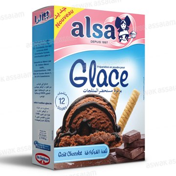 Préparation en poudre pour glace saveur chocolat 110g - ALSA