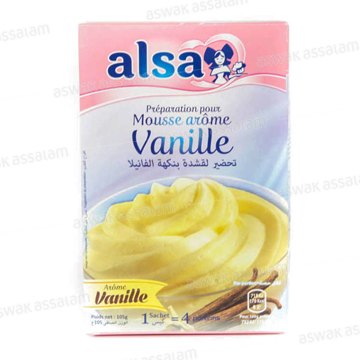 Préparation pour mousse arôme vanille 105g ALSA