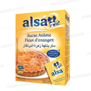 SUCRE AROME FLEUR D’ORANGER 10 SACHETS ALSA