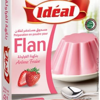 Préparation en poudre pour flan fraise 55g - IDEAL