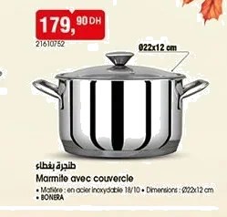 Marmite avec couvercle Bonera – Ø22×12 cm