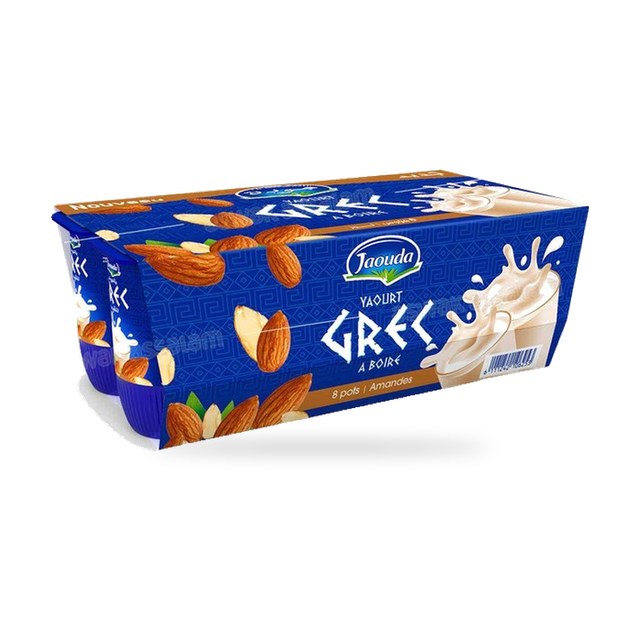 YAOURT A BOIRE GREC A LA PATE  D’AMANDES 8*165G PACK JAOUDA