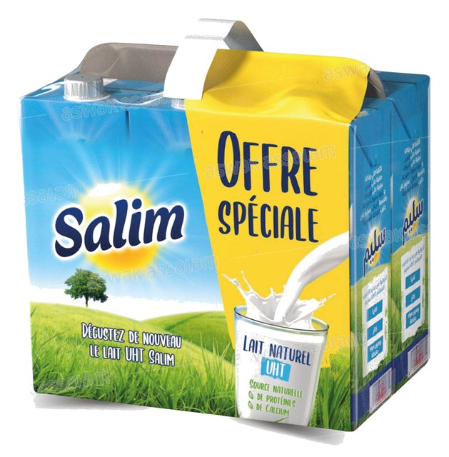 Lait UHT entier Salim – 1L Lot de 6