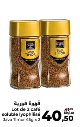 Café soluble lyophilisé Java Timor – Lot de 2 x 45g