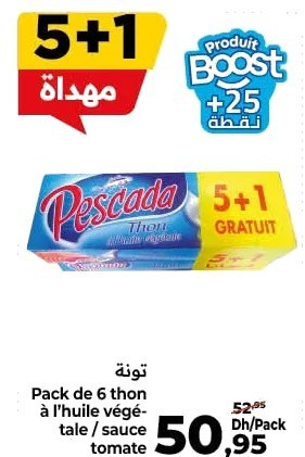 Thon à l’huile végétale ou sauce tomate Pescada – Lot de 6 x 80g