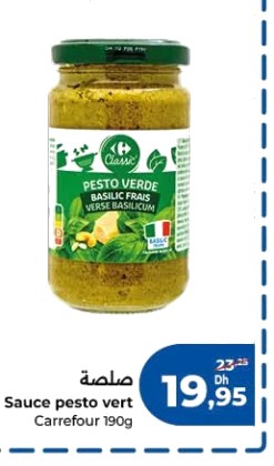 Sauce pesto vert Carrefour Classic – 190g