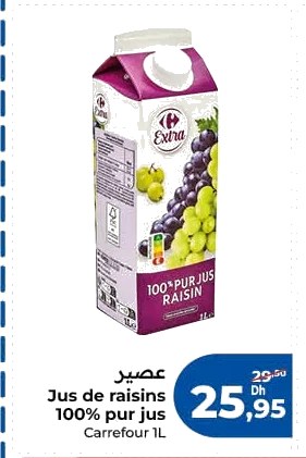 Jus de raisins Carrefour Extra – 1L