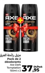 Déodorant spray Axe Dark Temptation – Lot de 2 x 150ml