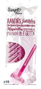 Rasoirs jetables pour femme 2 lames Carrefour – Lot de 10