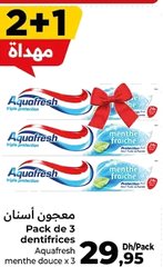 Dentifrices Aquafresh menthe douce – Lot de 3