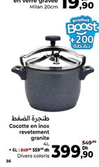 Cocotte en inox revetement granite – 4L
