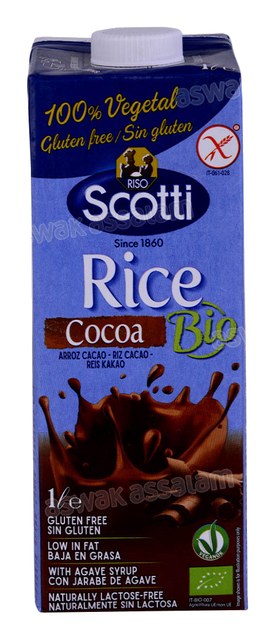 BOISSON DE RIZ AU CACAO BIO SANS GLUTEN 1L SCOTTI