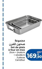 Plats à four en inox – Lot de 3
