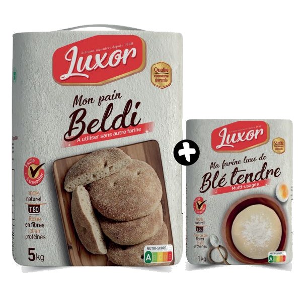 Farine pain Beldi 5kg + farine de luxe 1kg – LUXOR