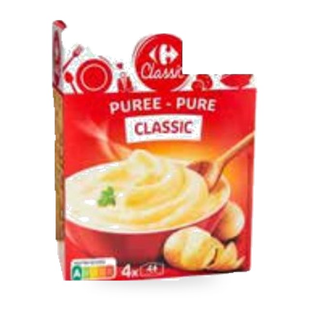 Purée nature Carrefour – Lot de 4 x 125g