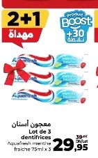 Dentifrice Aquafresh Menthe Fraîche – Lot de 3 x 75ml