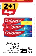 Dentifrice Colgate Fluoride & Calcium – Lot de 3 x 120ml