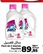 Lessive liquide Mio – Lot de 2 x 1.8L