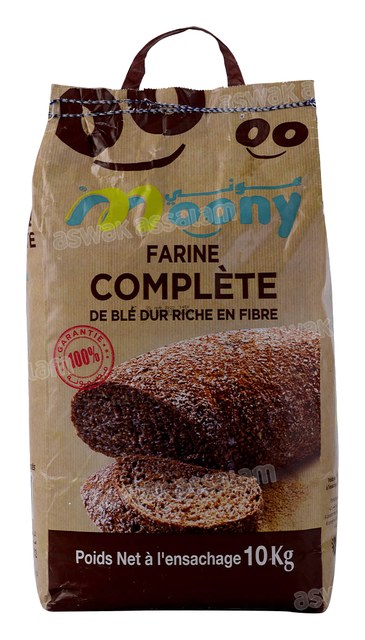 FARINE COMPLETE DE BLE DUR 1KG MOONY