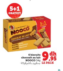Biscuits chocoalt au lait – Lot de 6 x 34g