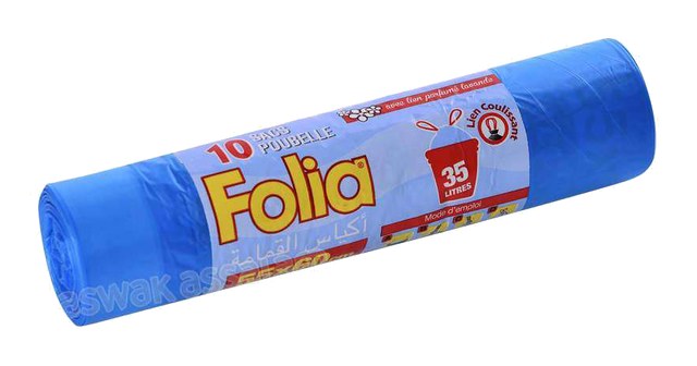 10 SACS POUBELLES 35L FOLIA