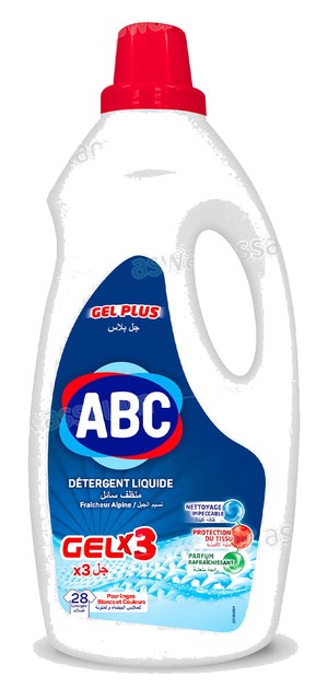 LESSIVE LIQUIDE GEL PLUS FRAICHEUR ALPINE 1,8L ABC