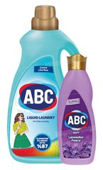 LESSIVE LIQUIDE LINGE DELICAT 3L ABC (GRATUIT ADOUCISSANT 1L ABC)