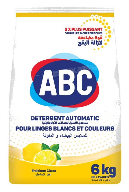 LESSIVE MACHINE FRAICHEUR CITRON 6KG ABC