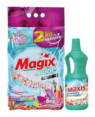 LESSIVE MATIC 6KG PARFUM DES REVES MAGIX (NETTOYANT SOL MAXIS’ 1L)