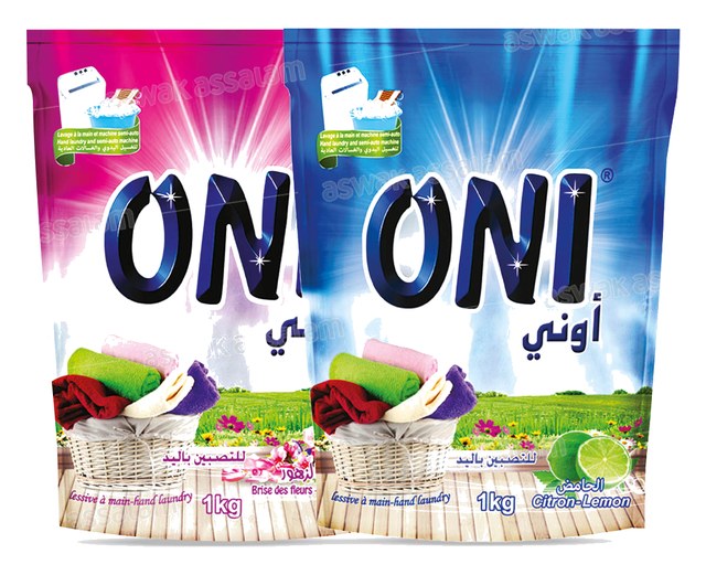 LOT DE 2 LESSIVES MAINS 1KG ONI (-50% SUR LE 2EME)