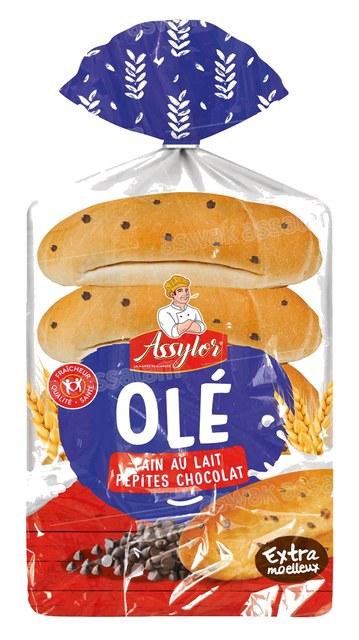 PAIN AU LAIT AUX PEPITES DE CHOCOLAT 5 UNITES OLE ASSYLOR