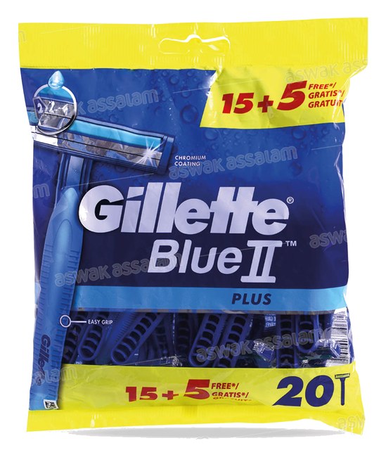 20 RASOIRS BLUE2 GILLETTE (15 ACHETES = 5 GRATUITS)