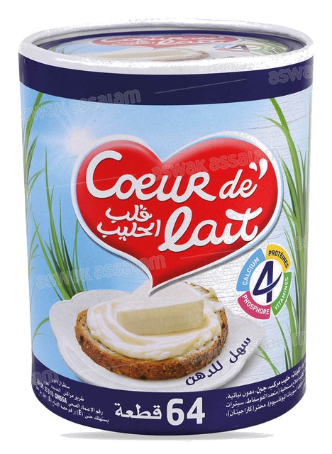 FROMAGE FONDU 64 PORTIONS COEUR DE LAIT