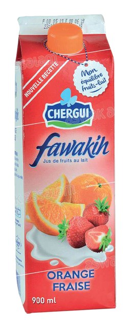 JUS FAWAKIH LAIT ORANGE/FRAISE 0% 900ML CHERGUI