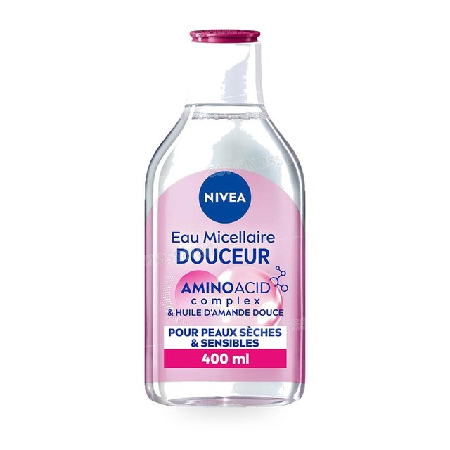EAU MICELLAIRE DOUCEUR A L’AMINOACID COMPLEX ET HUILE D’AMANDE DOUCE POUR PEAUX SECHES ET SENSIBLES 400ML NIVEA