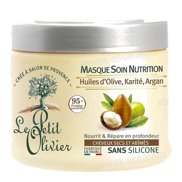 MASQUE NUTRITION HUILES D’OLIVE, KARITE, ARGAN 330ML LE PETIT OLIVIER