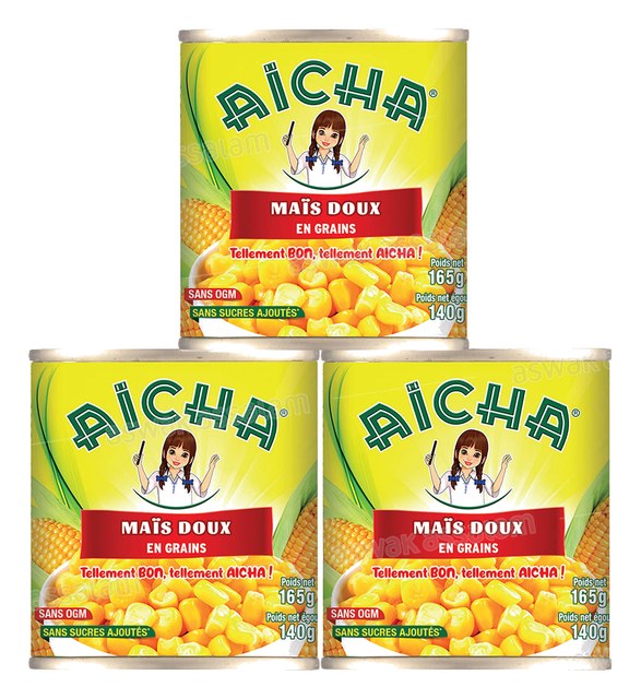 MAIS SANS SUCRE SANS OGM 3*165G AICHA
