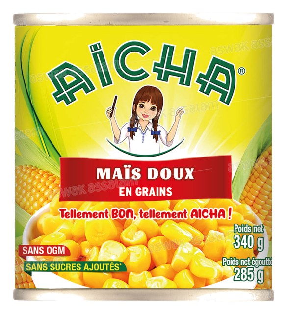 MAIS DOUX SANS SUCRES AJOUTES SANS OGM 340G AICHA