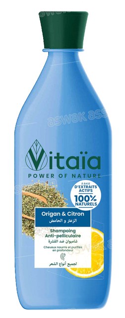 SHAMPOOING ANTI-PELLICULAIRE ORIGAN ET CITRON 380ML VITAIA