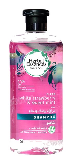 SHAMPOOING BIO FRAISE BLANCHE ET MENTHE DOUCE 400ML HERBAL ESSENCES