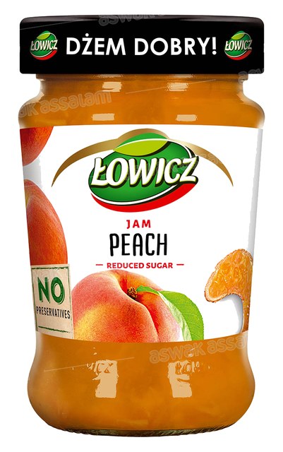 CONFITURE PECHE SUCRE REDUIT 280G LOWICZ