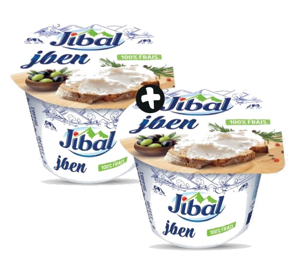 Lot de 2 fromage frais à tartiner Jben 160g – JIBAL