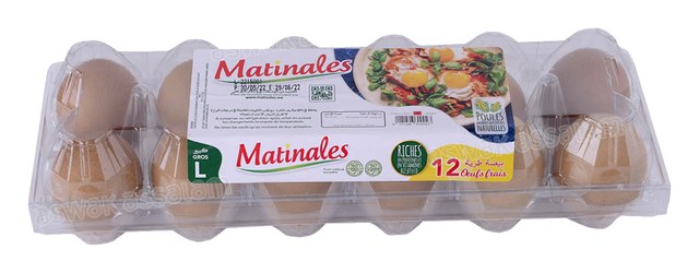 OEUF CALIBRE 63/73G BOITE DE 12 MATINALE