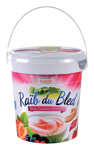 YAOURT AROME FRAISE + FRUITS DES BOIS RAIB DU BLED 900G FROMITAL