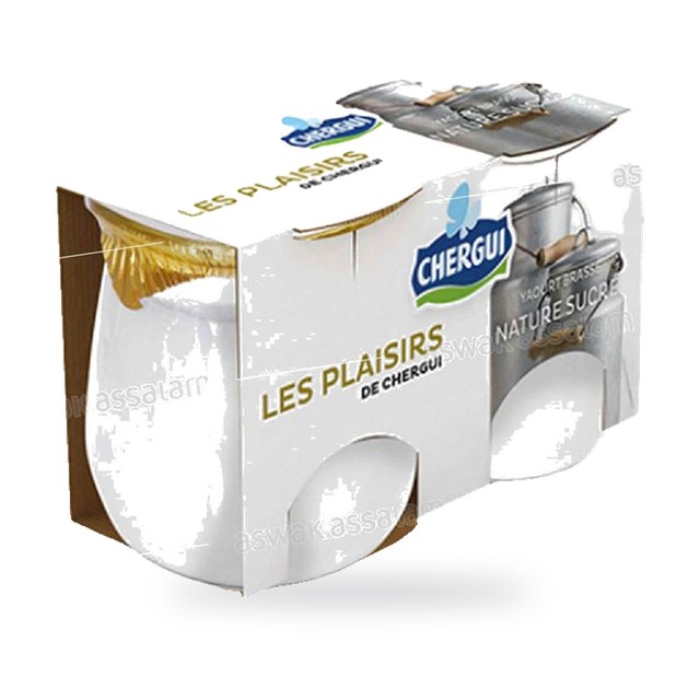 YAOURT BRASSE NATURE SUCRE 125G LES PLAISIRS CHERGUI